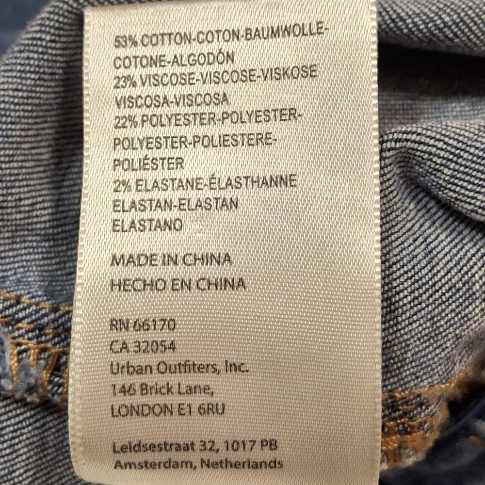 We The Free Penny Pull-On Wide Flare Soft Denim Blue Stretch Jeans Women Size 27 - Picture 15 of 16